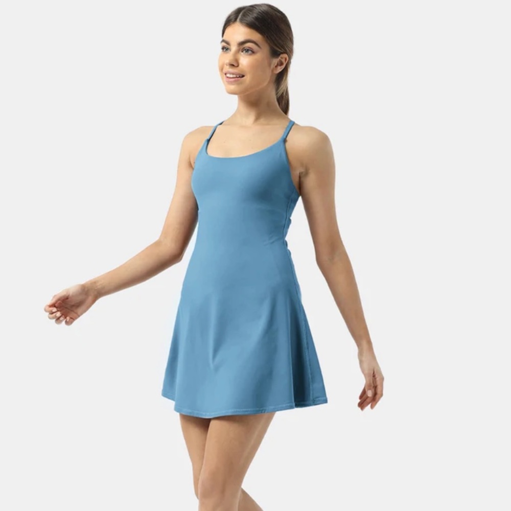 Halara Everyday Cloudful 2- in- 1 Flare Activity Dress (Wannabe)